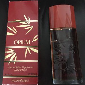 Vintage Yves Saint Laurent Opium 3.3oz Eau De Toilette Natural Spray